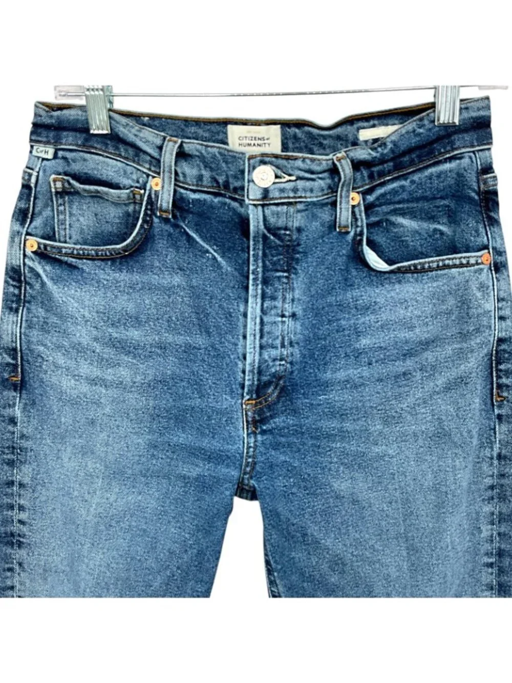 Citizens Of Humanity Jolene Jeans Womens 28 Blue High Rise Straight Button Fly .